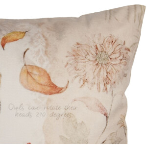 Clayre & Eef KT021.405 Kussenhoes 45x45 cm Uil Beige...