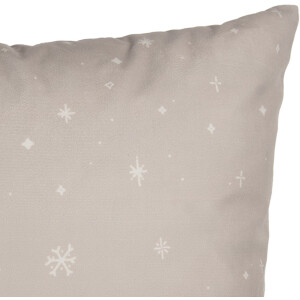 Clayre & Eef KT021.408 Kussenhoes Beige 45x45 cm Landelijke stijl Wintermotief