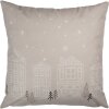 Clayre & Eef KT021.408 Kussenhoes Beige 45x45 cm Landelijke stijl Wintermotief