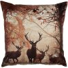 Clayre & Eef KT021.414 Kussenhoes 45x45 cm Bruin Oranje Hertenmotief