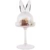 Clayre & Eef 6GL4929 Glazen stolp konijnvorm Ø 12x29 cm Transparante decoratie