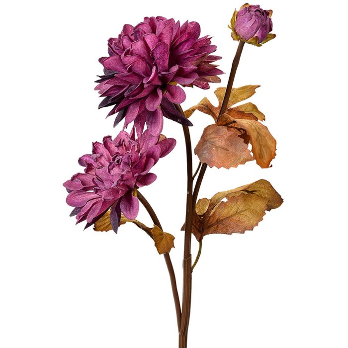 Clayre & Eef 6PL0387PA Kunstbloem Paars Bruin 66 cm Decoratieve Bloem