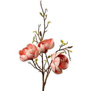 Clayre & Eef Deko Zweig mit Blüten Rosa Braun...