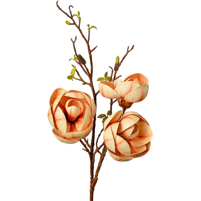 Clayre & Eef 5PL0169Y Decoratie Tak met Bloemen Geel Bruin 20x20x106 cm