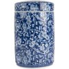 Clayre & Eef 6CE2139 Decoratieve Pot met Deksel Blauw Wit Ø 9x14 cm