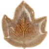 Clayre & Eef 6CE2150 Kom Blad Bruin Keramiek 14x13x2 cm Botanisch