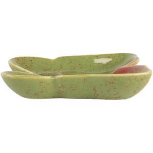 Clayre & Eef 6CE2152 Schaal Vlinder Groen Rood 14x13x2 cm