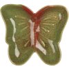 Clayre & Eef 6CE2152 Schaal Vlinder Groen Rood 14x13x2 cm