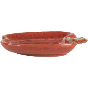 Clayre & Eef 6CE2153 Schaal Appel Keramiek Rood Groen 13x13x2 cm