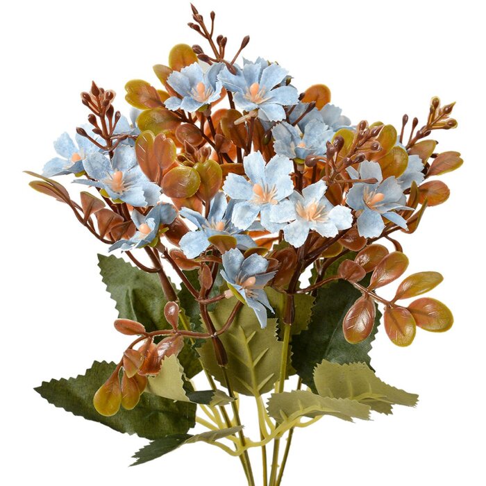 Clayre & Eef 6PL0380BL Kunstbloem Blauw 33 cm