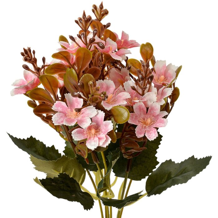 Clayre & Eef 6PL0380P Kunstbloem Roze 10x10x33 cm Plastic Decoratie