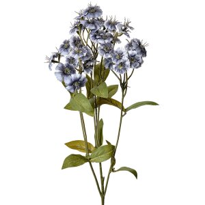 Clayre & Eef decoratieve tak blauwe bloemen 8x8x63 cm...