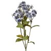 Clayre & Eef decoratieve tak blauwe bloemen 8x8x63 cm kunststof blauwgroen