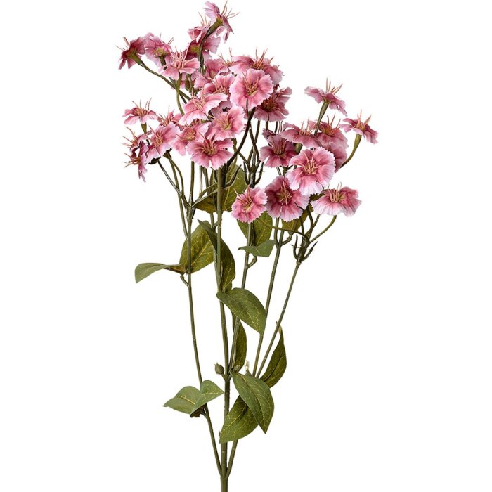 Clayre & Eef decoratieve tak roze bloemen 8x8x63 cm plastic levensecht