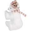 Clayre & Eef 66120 Decoratie IJsbeer Wit Roze 11x11x18 cm
