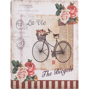 Clayre & Eef 66254 Opbergdoos Set van 3 Retro Vintage Stijl Beige Roze Hout