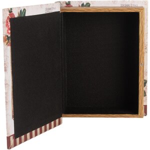 Clayre & Eef 66254 Opbergdoos Set van 3 Retro Vintage Stijl Beige Roze Hout