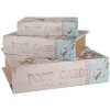 Clayre & Eef 66257 Opbergdoos Set van 3 Antiek Design Beige Vintage