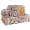 Clayre & Eef 66258 Opbergdoos Set van 3 Retro Vintage Hout Beige Bruin