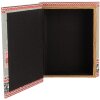 Clayre & Eef 66260 Opbergdoos Set van 3 Houten Blauw Rood Retro Vintage Design