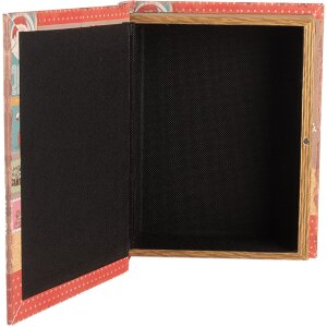 Clayre & Eef opbergdozen set boek design kerst 3-delig hout