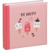 Walther kinderalbum Be Happy Pink 26x25cm 50 paginas kunstdruk glasfolie paginas