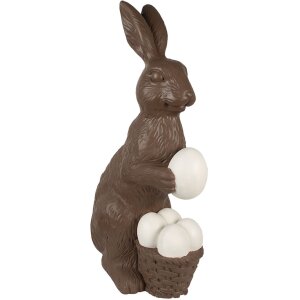 Clayre & Eef 5MG0055 Decoratie Konijn Bruin Wit 47x25x82 cm Landelijke stijl