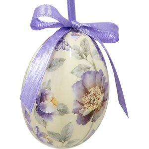 Clayre & Eef 65903 Decoratie hanger eierset 12 Ø 4x5 cm pastelkleuren vintage stijl