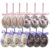 Clayre & Eef 65903 Decoratie hanger eierset 12 Ø 4x5 cm pastelkleuren vintage stijl