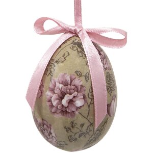 Clayre & Eef 65905 Decoratie hang eieren set 12 vintage look Ø 4x5 cm