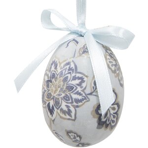Clayre & Eef 65905 Decoratie hang eieren set 12 vintage look Ø 4x5 cm