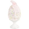 Clayre & Eef 6PR5145 Decoratie Ei Ø 10x20 cm Roze Wit Groen Romantisch