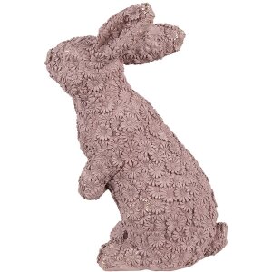 Clayre & Eef 6PR5149 Decoratie Konijn Roze 19x11x26 cm Polyresin