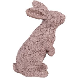 Clayre & Eef 6PR5149 Decoratie Konijn Roze 19x11x26 cm Polyresin