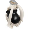 Clayre & Eef 6PR5150 Decoratie Konijn Wit Zwart Goud 14x13x22 cm