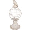 Clayre & Eef 6PR5151 Decoratie Vogel Ø 20x44 cm Grijs Antiek Stijl Polyresin