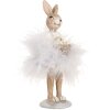 Clayre & Eef 6PR5250 Decoratie Konijn Beige Grijs 6x6x17 cm Landelijke stijl