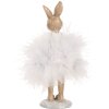 Clayre & Eef 6PR5250 Decoratie Konijn Beige Grijs 6x6x17 cm Landelijke stijl