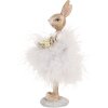 Clayre & Eef 6PR5250 Decoratie Konijn Beige Grijs 6x6x17 cm Landelijke stijl
