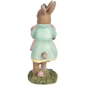 Clayre & Eef 6PR5437 Decoratie Konijn 8x3x8 cm Beige Roze Mintgroen