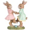 Clayre & Eef 6PR5437 Decoratie Konijn 8x3x8 cm Beige Roze Mintgroen