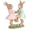 Clayre & Eef 6PR5437 Decoratie Konijn 8x3x8 cm Beige Roze Mintgroen