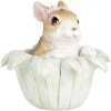 Clayre & Eef 6PR5450 Decoratie Konijn Beige Groen 12x12x12 cm