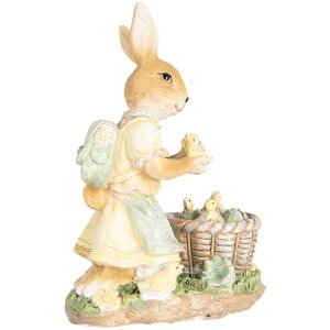 Clayre & Eef 6PR5452 Decoratie Konijn 10x6x13 cm Polyresin Beige Geel