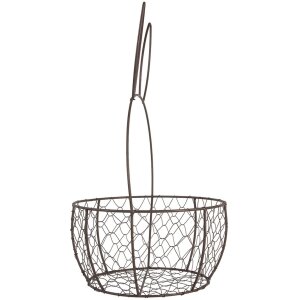 Clayre & Eef 6Y5794 Mand Set van 2 Metaal Bruin Ø 33x55 cm Ø 27x45 cm
