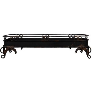 Clayre & Eef 5Y1284 Dienblad Zwart Ijzer 55x20x14 cm...