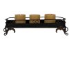 Clayre & Eef 5Y1284 Dienblad Zwart Ijzer 55x20x14 cm Antieke Stijl Decoratie