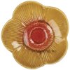 Clayre & Eef Schaal Bloem Geel-Rood Ø14x3cm Keramiek Deco Hapjes