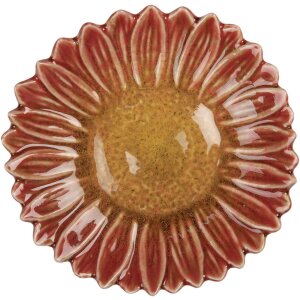 Clayre & Eef 6CE2158 Kom Bloem Rood Geel Ø14x3cm