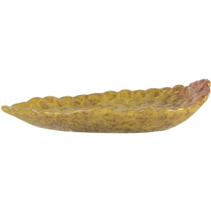 Clayre & Eef Keramische Schaal Druiven Geel 15x10x2 cm glanzend Decoratieve Schaal